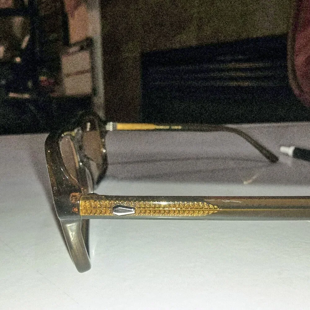 Crap Eyewear The Spaced Ranger Brown Logo Eyeglasses 53-18 & Blk Box Travel Case